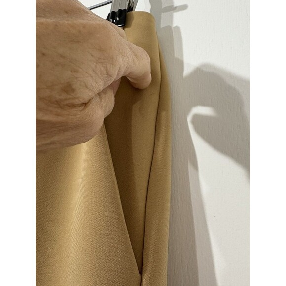 Diane von Furstenberg Women High Rise Pleated Straight Slacks Camel S4 Heavy Wtg - Picture 5 of 16